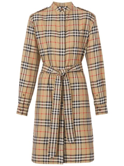Burberry Vintage-check shirt dress - Brown - zdjęcie produktu nr 1