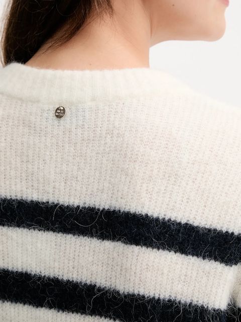 Mos Mosh sweter wełniany damski kolor beżowy lekki 165660