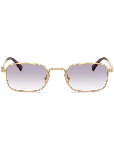 Miu Miu Eyewear rectangle-frame sunglasses - Gold - zdjęcie produktu nr 1