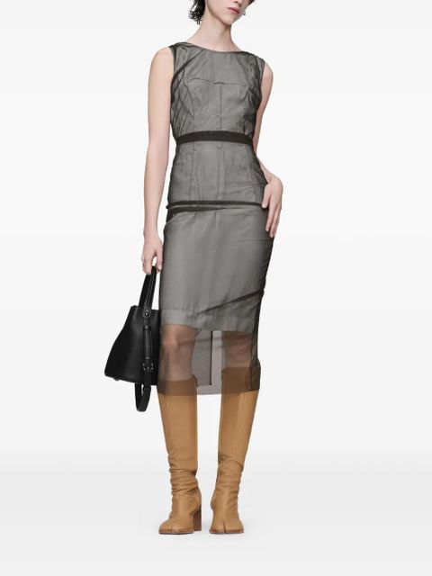 Maison Margiela semi-sheer midi dress - Grey - zdjęcie produktu nr 2