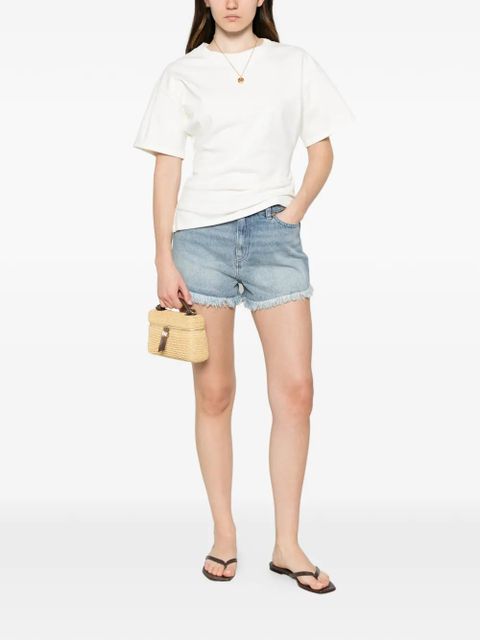 Michael Kors frayed-hem denim shorts - Blue - zdjęcie produktu nr 2