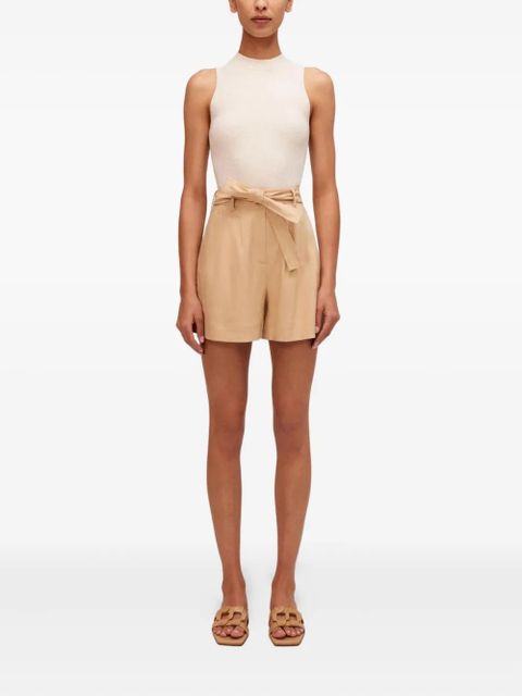 Simkhai Fletcher pleated belted shorts - Yellow - zdjęcie produktu nr 2