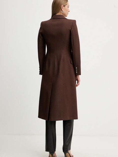 Elisabetta Franchi płaszcz kolor brązowy CP01056E2