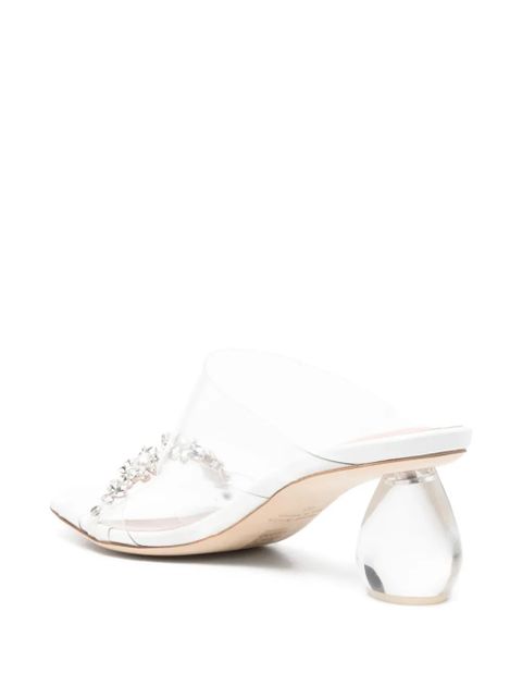 Simone Rocha embellished perspex heel sandal - White