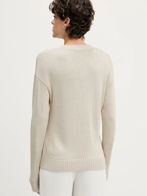 Sisley sweter damski kolor beżowy lekki 1XGYM106I - zdjęcie produktu nr 2