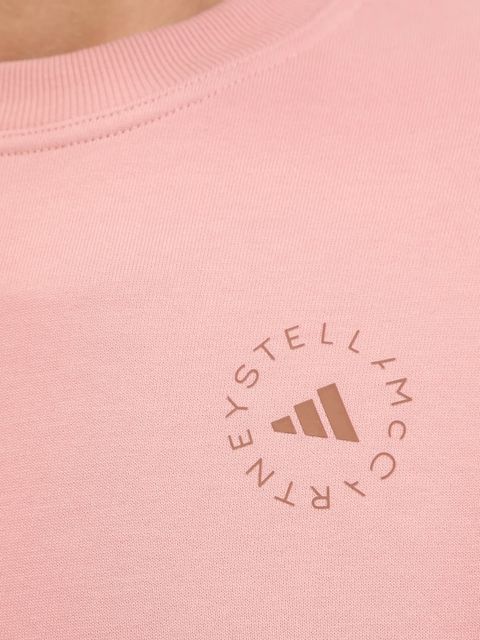 adidas by Stella McCartney bluza bawełniana damska kolor pomarańczowy z nadrukiem JX6784