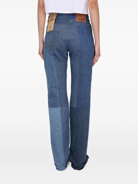 Marine Serre Regenerated Moongram jeans - Blue