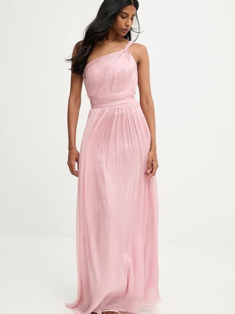 Answear.LAB sukienka kolor różowy maxi rozkloszowana - zdjęcie produktu nr 1