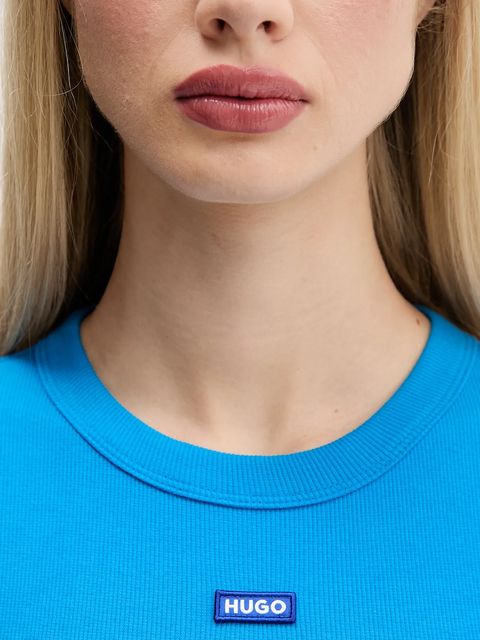 Hugo Blue t-shirt damski kolor turkusowy 50510749