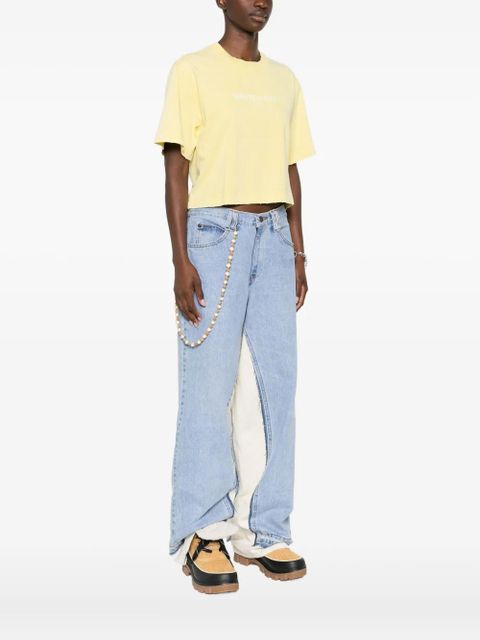 Off-White slogan-print T-shirt - Yellow