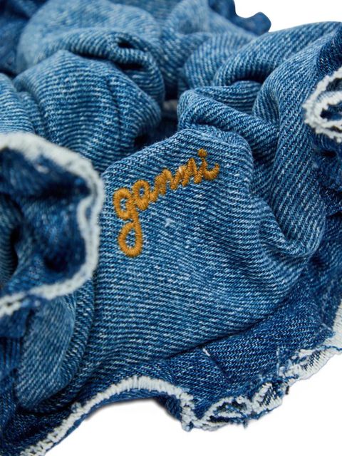 GANNI frayed scrunchie - Blue - zdjęcie produktu nr 2