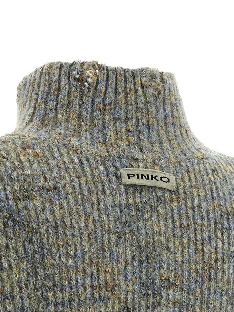 PINKO Proud Mary cable-knit turtleneck sweater - Multicolour