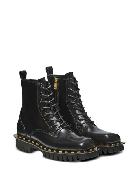 Balmain Glazed combat boots - Black - zdjęcie produktu nr 2