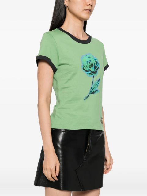 GANNI graphic-print T-shirt - Green