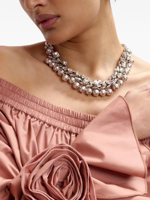 Essentiel Antwerp rhinestone-embellished curb-chain necklace - Silver - zdjęcie produktu nr 2