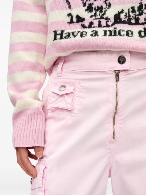 GANNI straight cargo pants - Pink