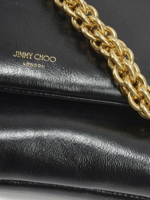 Jimmy Choo Callie flap chain-strap shoulder bag - Black