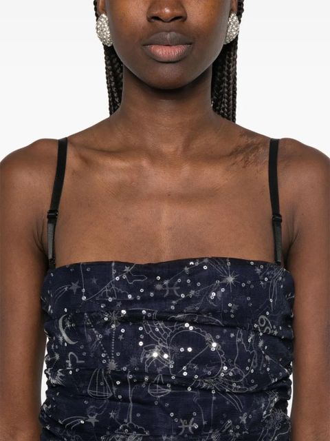 STAUD Bettina midi dress - Blue