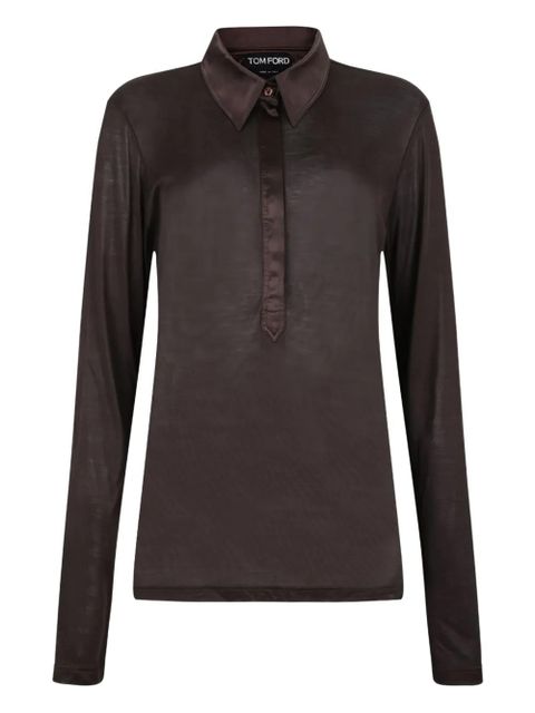 TOM FORD silk blouse - Brown - zdjęcie produktu nr 1
