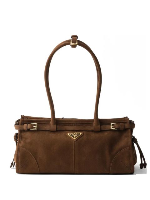 Prada Bonnie medium nubuck leather handbag - Brown - zdjęcie produktu nr 1