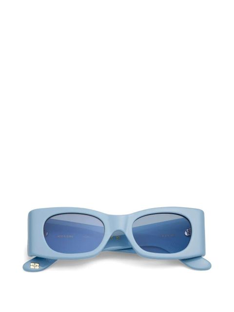 GANNI x Ace & Tate Kayla rectangle sunglasses - Blue