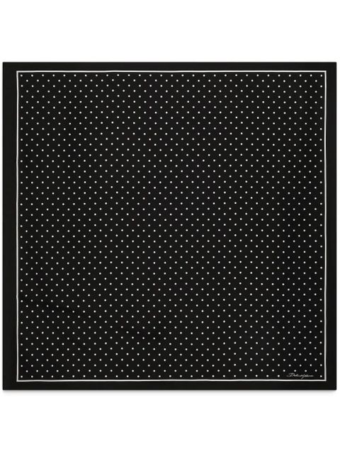 Dolce & Gabbana polka-dot silk scarf - Black - zdjęcie produktu nr 1