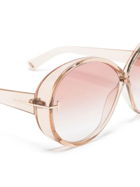 TOM FORD Eyewear Edie oversize-frame sunglasses - Neutrals