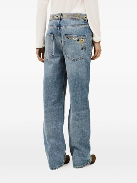 Ba&Sh Rizie embroidered jeans - Blue