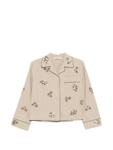 SANDRO floral-details stripe-pattern shirt - Neutrals - zdjęcie produktu nr 1