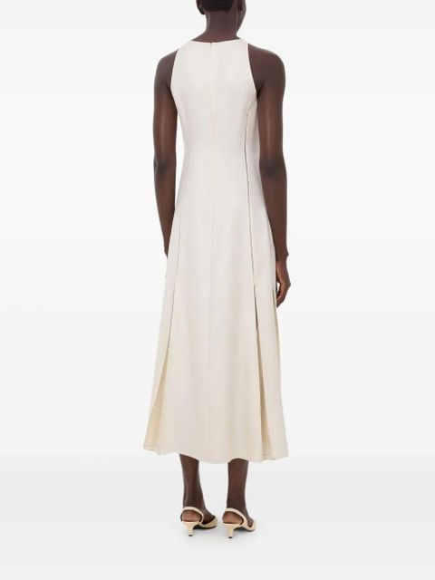 LouLou de Saison Iraka lace-stitching midi dress - Neutrals