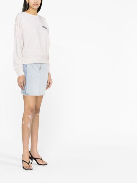 ISABEL MARANT Shad logo-embroidered sweatshirt - Neutrals