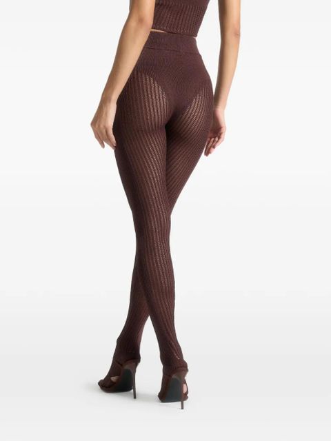 Manière De Voir contour footsie trousers - Brown