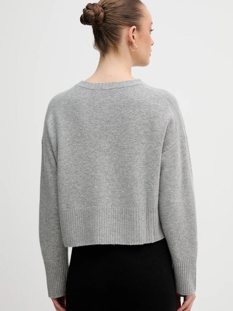 United Colors of Benetton sweter z dodatkiem wełny damski kolor szary lekki 126WD10E4