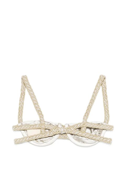 Isa Boulder weave strap bikini top - Neutrals - zdjęcie produktu nr 2
