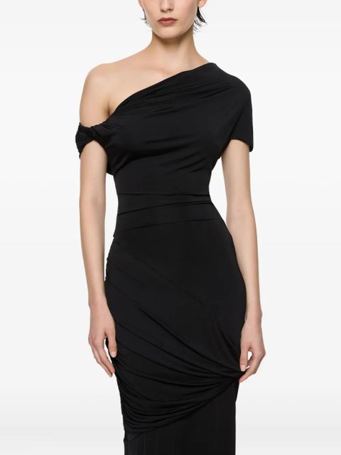 Paris Georgia Pascal one-shoulder maxi dress - Black