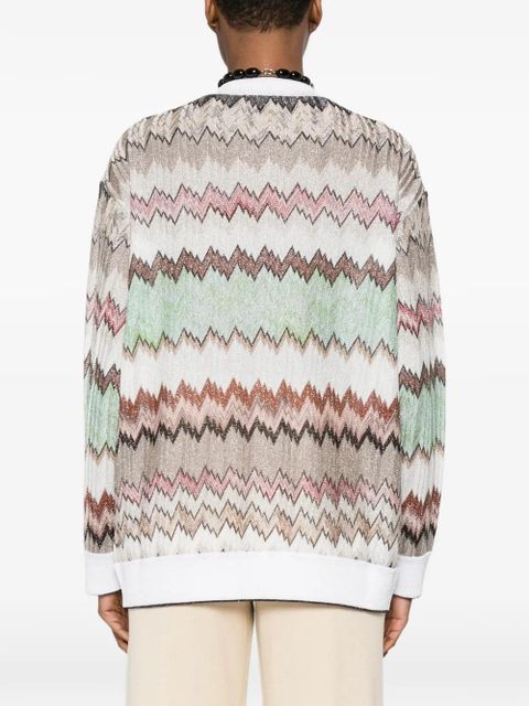 Missoni chevron pocket cardigan - White