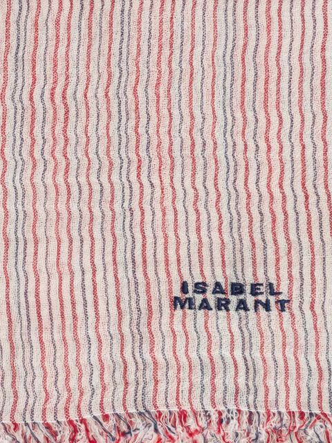ISABEL MARANT Zenila striped fringed scarf - Neutrals - zdjęcie produktu nr 2