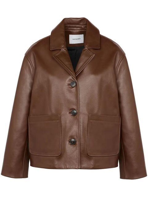 Yves Salomon leather jacket - Brown - zdjęcie produktu nr 1