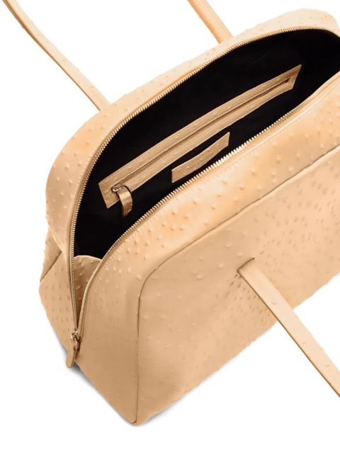 LouLou de Saison Darren textured handles leather travel bag - Neutrals