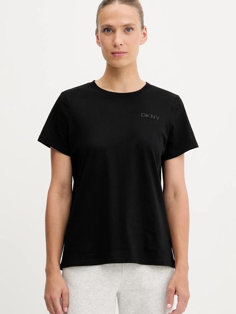 Dkny t-shirt bawełniany damski kolor czarny DP5T1372 - zdjęcie produktu nr 1