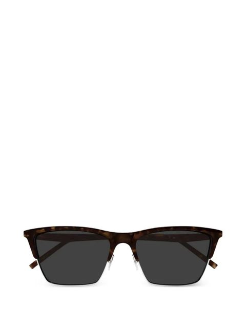 Saint Laurent Eyewear tortoiseshell-effect rectangle-frame sunglasses - Brown - zdjęcie produktu nr 1