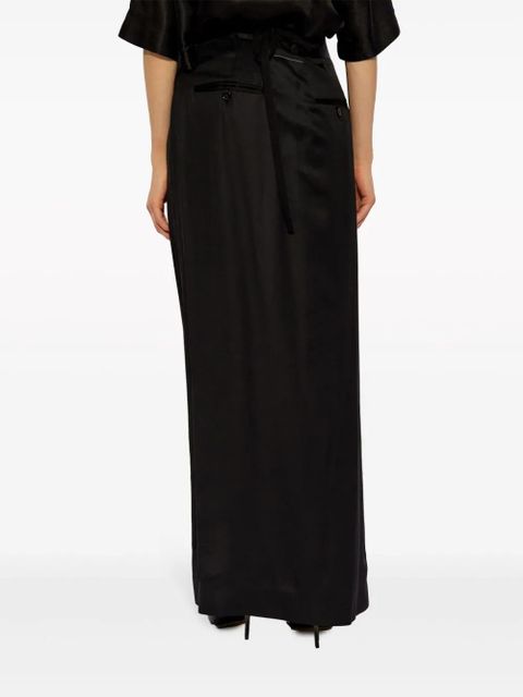 MM6 Maison Margiela satin maxi skirt - Black