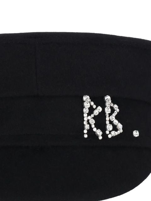 Ruslan Baginskiy baker-boy rhinestone-embellished hat - Black