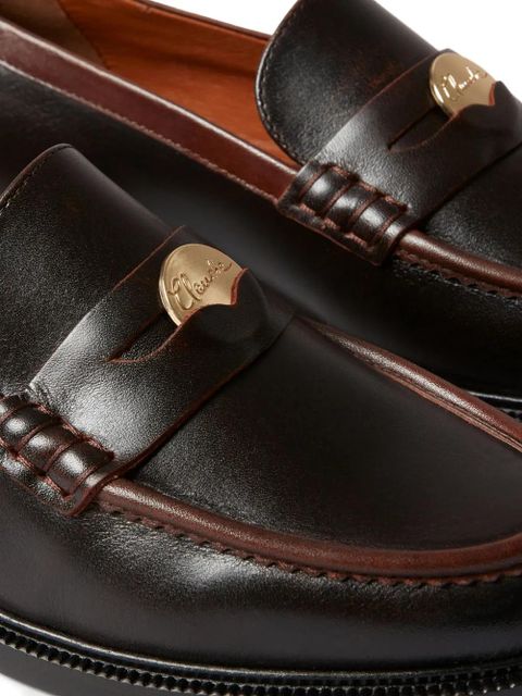 Claudie Pierlot leather penny loafers - Brown