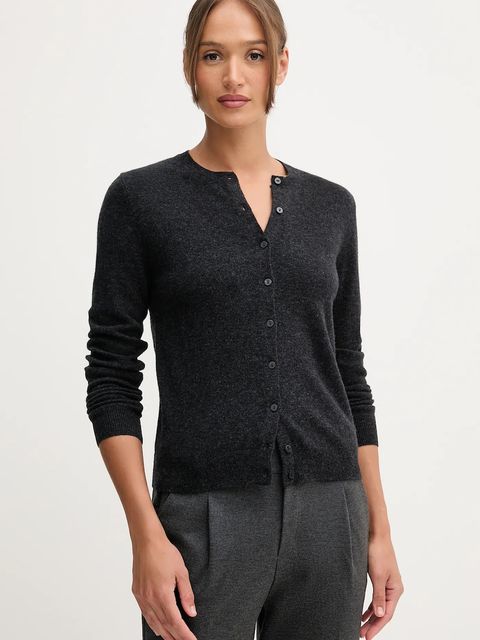 United Colors of Benetton kardigan wełniany kolor szary lekki - zdjęcie produktu nr 1