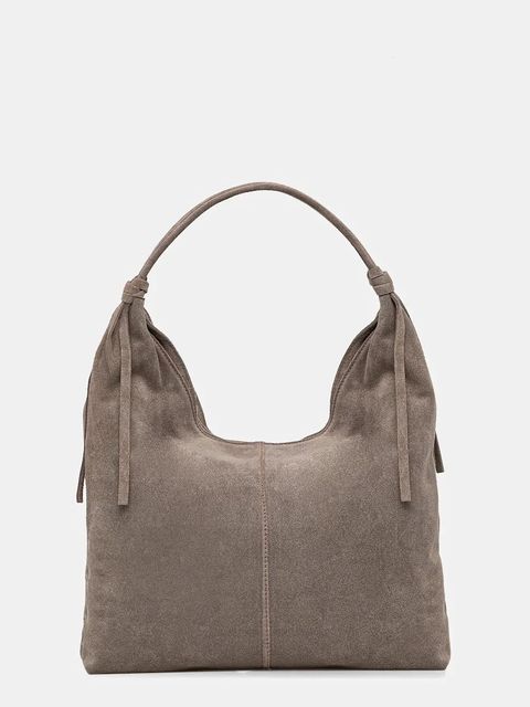 Answear.LAB torebka zamszowa kolor beżowy - zdjęcie produktu nr 1