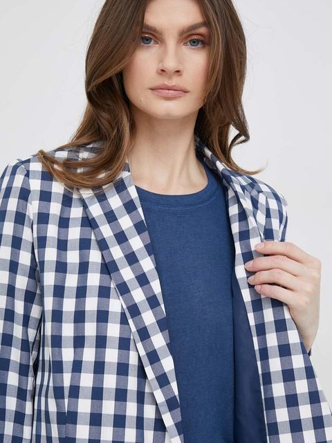 Pepe Jeans marynarka Sandra kolor granatowy dwurzędowa wzorzysta