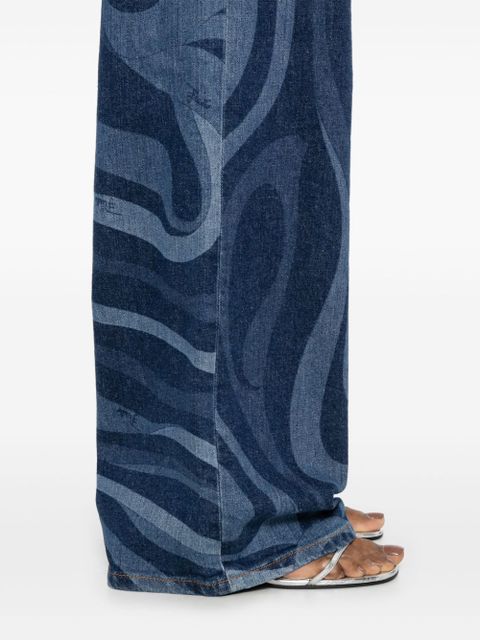 PUCCI Marmo-print jeans - Blue