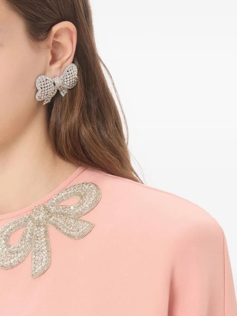 Valentino Garavani Trop Chou earrings in metal and Swarovski® crystals - Silver - zdjęcie produktu nr 2