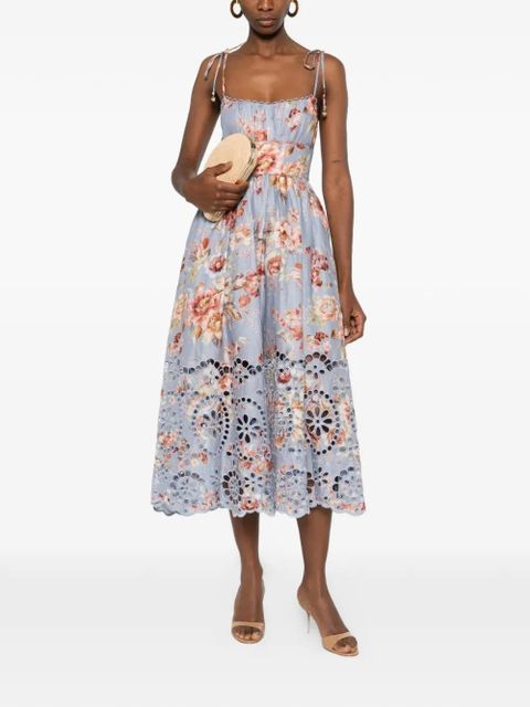 ZIMMERMANN Awaken floral midi dress - Blue - zdjęcie produktu nr 2